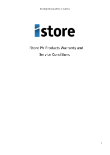 Solar Products Warranty & Service Conditions