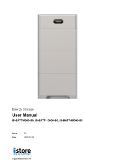 User Manual iStore Battery