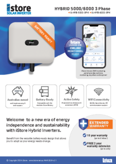 iStore Hybrid Inverter 5000/6000 Product Brochure – 3PH