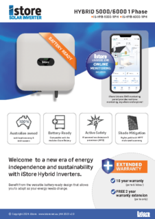 iStore Hybrid Inverter 5000/6000  Product Brochure – 1PH