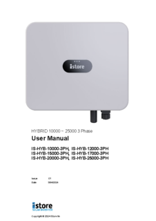 10kW~25kW Inverter 3PH User Manual