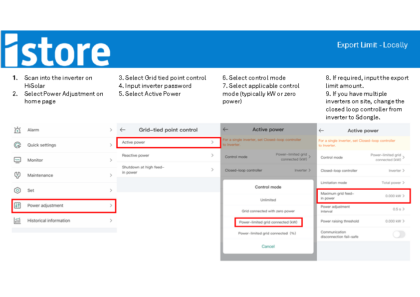 iStore Home Export Limiting