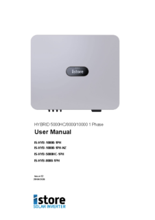 Smart Inverter 1PH (5kW 8kW 10kW) User Manual