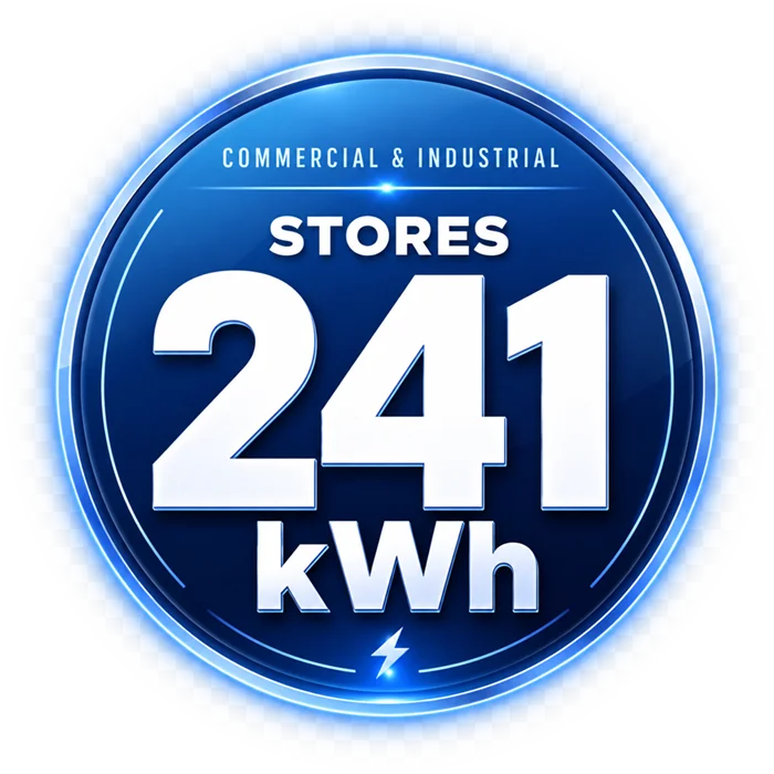 Commercial and industrial energy storage, stores 241 kWh
