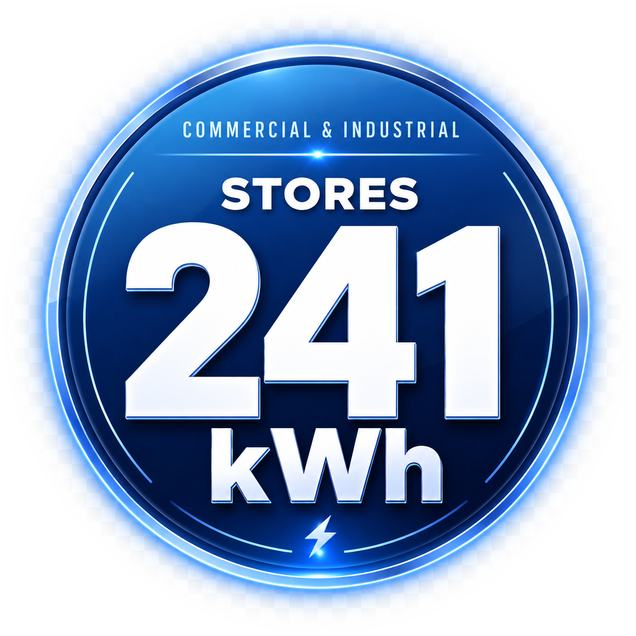 Commercial and industrial energy storage, stores 241 kWh