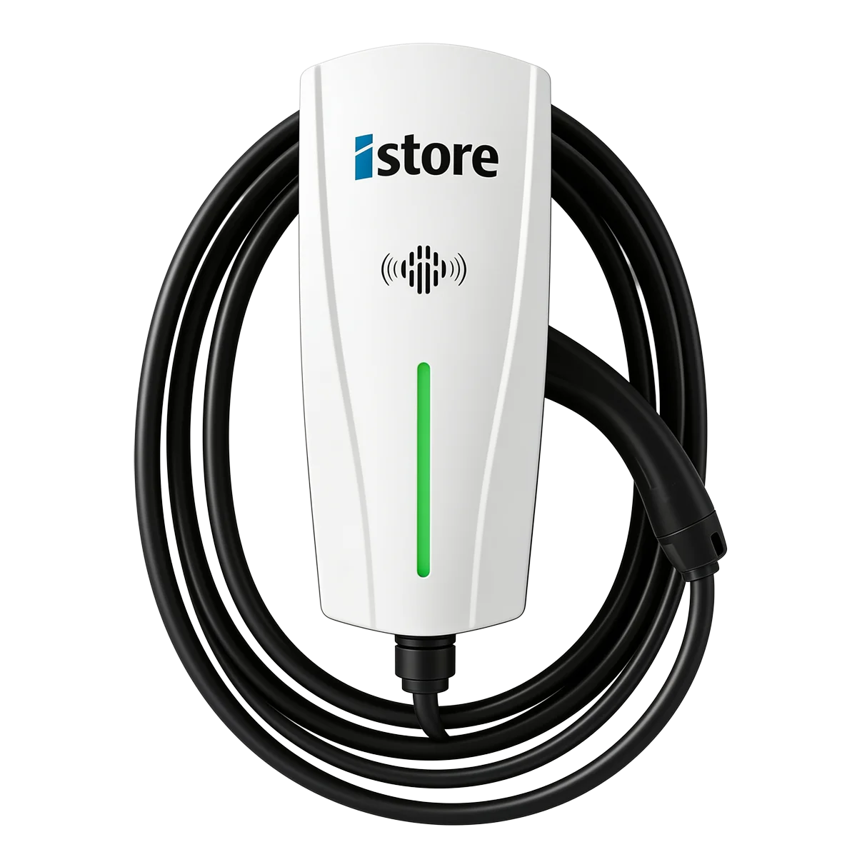 iStore smart home EV charger with tethered charging cable