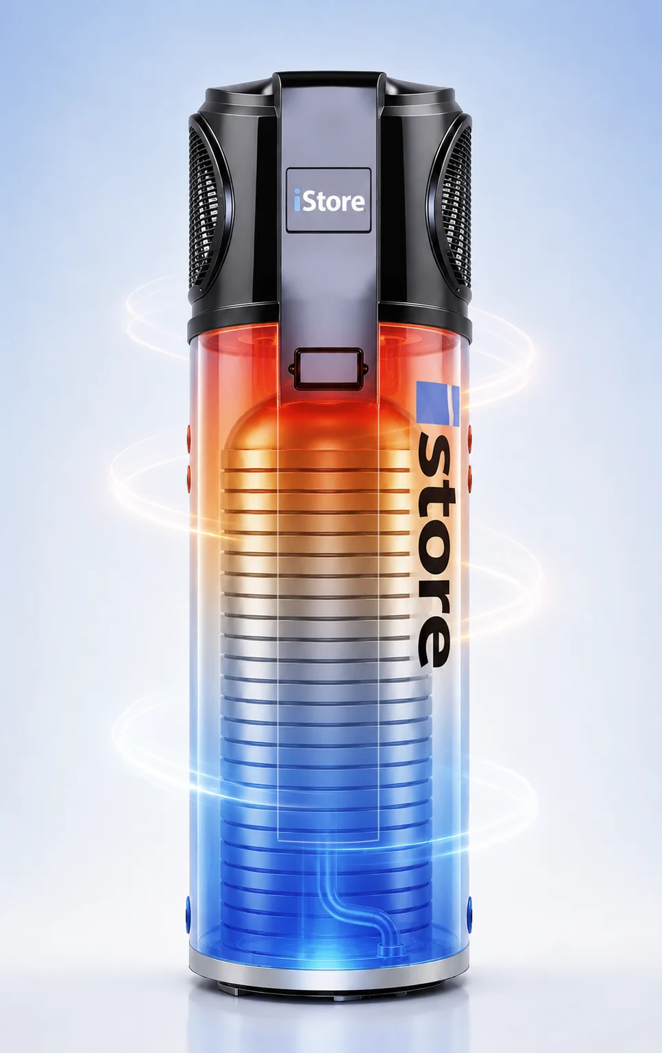 iStore 180L and 270L heat pumps showing higher output per litre