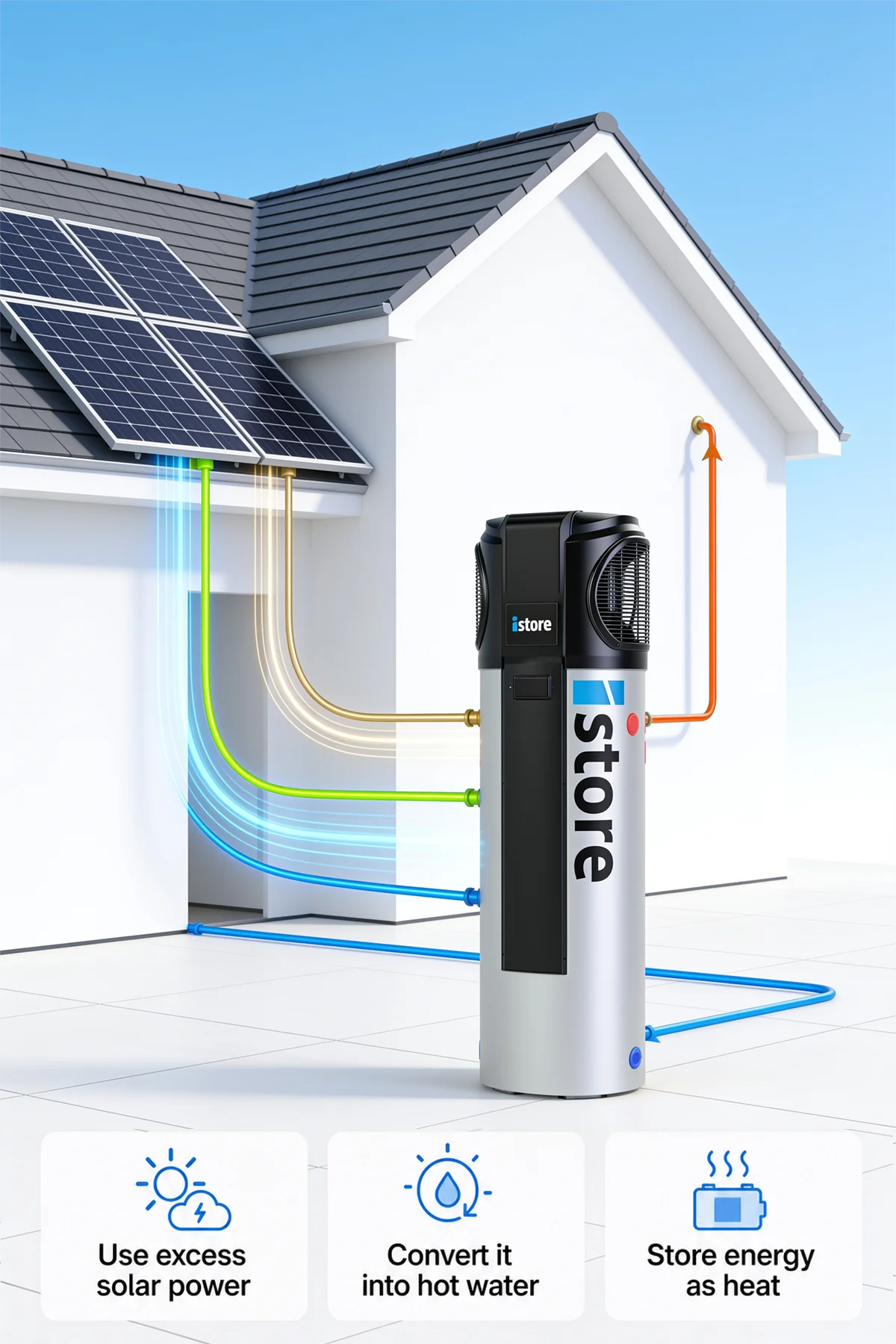 iStore heat pump with rooftop solar